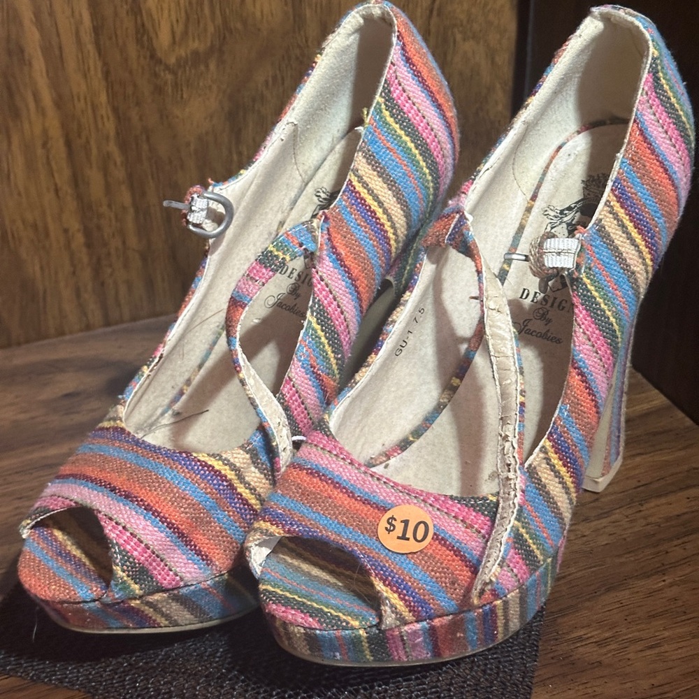 Jacob Colorful Patterned Buckle Shoes